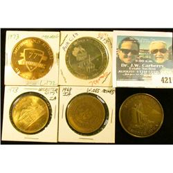 1983 No. 150 Rhodes, Iowa Centennial Brass Medal, BU; 1973 Webster City, Iowa "Boone River Area Art 