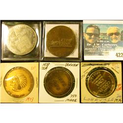 1776-1976 National Bicentennial Wagon Train, Lohrville, Iowa, mtg. 500; 1878-1978 Donnan, Iowa Brass