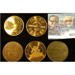 1870-1970 Preston, Iowa Centennial Brass Medal, BU; 1883-1983 Grand Junction, Iowa Centennial Brass 