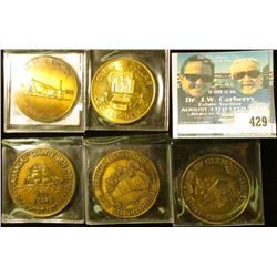 1776-1976 "Good For One Dollar In Clare, Iowa U.S.A." Brass Medal, 39mm, BU; 1878-1978 Vail, Iowa Ce