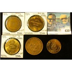 Good For 75c Till June 10, 59/1884/75/Jubilee/1959/In Kingsley, Iowa, 1000 mtg., brass, BU; 1775 May