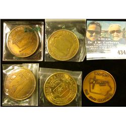 (5) Different Iowa Centennial Medals, includes: Estherville, Hornick, Storm Lake, Northboro, & Ireto