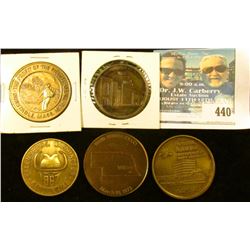 1966 Hershey's Chocolate Plant, Hershey, Pa. Medal; 1967 Ellensburg, Washington Centennial Medal; 18