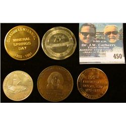 1843-1968 Territorial Celebration Chief Wapello Ottumwa; 1873-1973 100th Anniversary Harlan, Iowa Ma