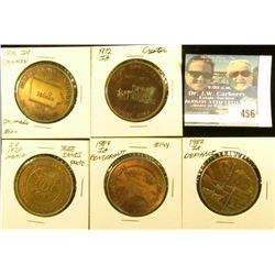 (5) Different Iowa Centennial Medals, includes: Beaman, Union, Adair, Bondurant, & Defiance, Iowa.