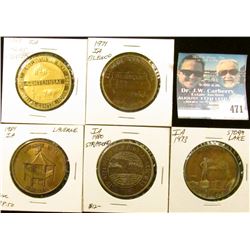 (5) Different Iowa Centennial Medals, includes: Blencoe, Dallas Center, La Verne, Storm Lake, & Stra