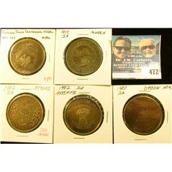 (5) Different Iowa Centennial Medals, includes: Ayershire, Green Mountain, Atkins, Ruthven, & Minden