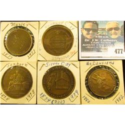 (5) Different Iowa Centennial Medals, includes: Silver City #222, Sanborn, Rockwell City 2nd Issue, 