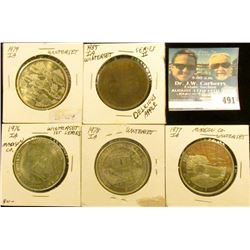 1976, 77, 78, & 86 Winterset, Iowa Covered Bridge Festival Medals, all 39mm, BU.