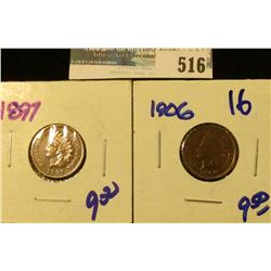 1897 AND 1906 INDIAN HEAD CENTS