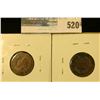 Image 2 : 1864 BRONZE AND 1873 INDIAN HEAD CENTS