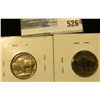 Image 2 : 1936 AND 1938-D BUFFALO NICKELS