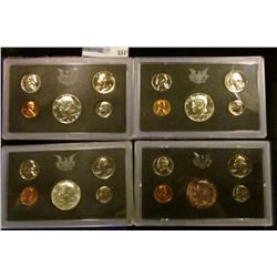 1968 S, 1969 S, 1970 S, AND 1971 S PROOF SETS.  THE HALF DOLLARS IN THE 1968 S, 1969 S, AND 1970 S A
