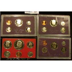 1977 S, 1986 S, 1987 S, AND 1989 S PROOF SETS IN ORIGINAL GOVERNMENT PACKAGING