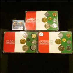 THREE 1986 MEXICAN COIN SETS