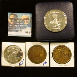 DELUXE EDITION CUNARD COUNTESS CRUISE LINES SOLID PROOF MEDALLION, 2009 AMERICAN SILVER EAGLE SILVER
