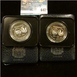 1996 CAMEO PROOF CANADIAN SET, 1969 CANADIAN COIN SET IN WHITTMAN HOLDER, AND THREE CANADIAN DOLLARS
