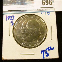 1923-S MONROE DOCTRINE SILVER COMMEMORATIVE HALF DOLLAR