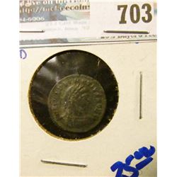 BRONZE ROMAN COIN MINTED FROM 335-337 AD WITH THE EMPEROR DELMATIUS