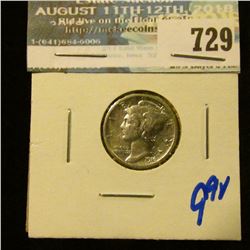 1892 BARBER DIME AND 1916 MERCURY DIMES.  THESE ARE BOTH FIRST YEAR COINS