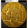 Image 1 : THREE INCH BRONZE MEDAL CELEBRATING BOSTON'S JUBILEE.  ON THE MEDAL IS THE CITYSCAPE WITH A JET TAKI