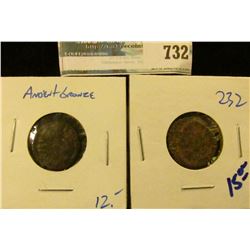 TWO ANCIENT BRONZE ROMAN COINS