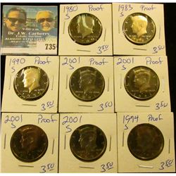 8 PROOF KENNEDY HALF DOLLARS