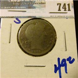 1908-S BARBER QUARTER