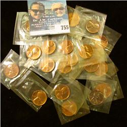 20 PROOF MEMORIAL CENTS FROM THE 1950'S AND 1960'S