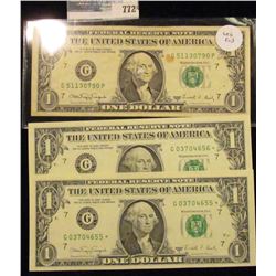 TWO SERIES OF 1988-A ONE DOLLAR STAR NOTES IN CONSECUTIVE ORDER. I AM ALSO INCLUDING AN EXPERIMENTAL