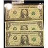 Image 1 : TWO SERIES OF 1988-A ONE DOLLAR STAR NOTES IN CONSECUTIVE ORDER. I AM ALSO INCLUDING AN EXPERIMENTAL