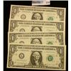 Image 1 : 4 CONSECUTIVE SERIES 1988-A ONE DOLLAR STAR NOTES