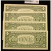 Image 2 : 4 CONSECUTIVE SERIES 1988-A ONE DOLLAR STAR NOTES