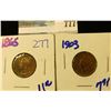 Image 1 : 1903 AND 1865 INDIAN HEAD CENTS