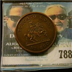 TORONT L.O.L. NUMBER 800 SEMI CENTENNIAL TOKEN 1872-1922