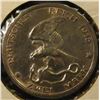 Image 2 : GERMANY 1913 THREE MARK COIN WITH A MAN ON HORSEBACK RIDING INTO TOWN SURROUNDED BY TOWNSPEOPLE