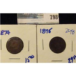 1874 AND 1875 INDIAN HEAD CENTS
