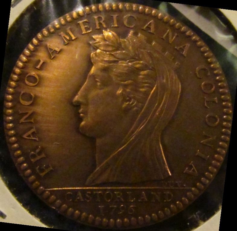 Castorland French Silver Restrike (Argen)Medal Franco Americana Colonia