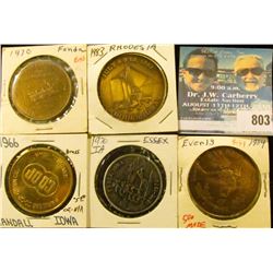 (4) Different Iowa Centennial Medals, includes: Fonda, Everly, Essex, Rhodes/Edenville, Iowa & 1916-