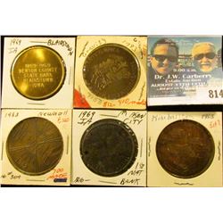 (5) Different Iowa Centennial Medals, includes: Blairstown, Gravity, Newhall, Mason City, & Kimballt