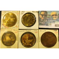 (5) Different Iowa Centennial Medals, includes: Lone Tree, McCallsburg, Marne, Maynard, & Mingo, Iow
