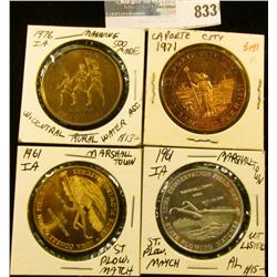 "West Central Iowa Rural Water Assn. June 12, 1976 Manning, Iowa" Medal; 1961 BU white metal & brass