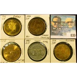 1976 Everly, Iowa Bicentennial Medal; 1974 Amana Colonies Medal; 1975 Estherville, Iowa Medal; 1993 