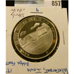 "1880 Bridge Festival Oct. 13-14, 1973 Holliwell Bridge" No. 4 Sterling Silver. Madison County Cover