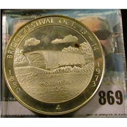 "1880 Bridge Festival Oct. 13-14, 1973 Holliwell Bridge" No. 4 Sterling Silver. Madison County Cover