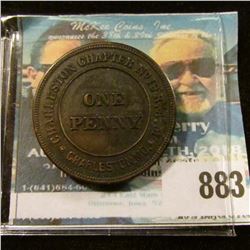 "Charleston Chapter No.19, R.A.M./Charleston, Mo.", reverse "KSHTWSST", Masonic Penny, EF.