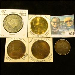 905 _ (5) different Iowa Quasquicentennial Medals, includes: West Union, Clarksville #154, Coggon, C