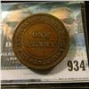 Image 1 : 934 _ "Antioch Chapter No.110 R.A.M./One/Penny/Des Moines, Ia." Masonic Penny. EF