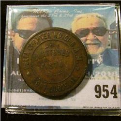 954 _ "Delta Chapter No.51 R.A.M./Chartered/1874/Fort Dodge, Ia.", reverse "One Penny/KSHTWSST" Maso