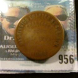 956 _ "Washington Chapter No.4 R.A.M. Chartered Sept. 17, 1852/Iowa", reverse "One Penny", AG.